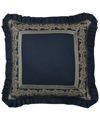 J Queen New York Monte Carlo Square Embellished Decorative Pillow, 20" X 20" In Navy