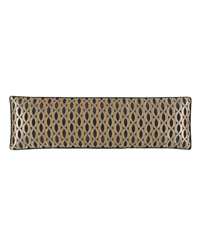 J Queen New York Biagio Bolster Decorative Pillow, 15" X 52" In Navy