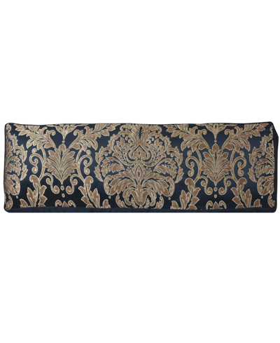 J Queen New York Monte Carlo Bolster Decorative Pillow, 15" X 52" In Navy