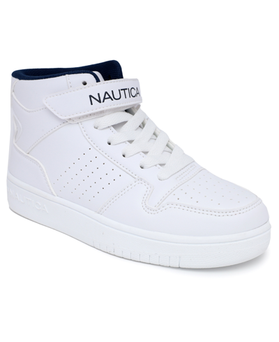 Nautica Babies' Big Boys Jarrell Hi Youth Lace Up Sneaker In White