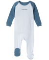 CALVIN KLEIN BABY BOYS OR GIRLS ORGANIC COTTON FOOTED COVERALL