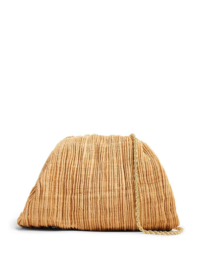 Loeffler Randall Bailey Woven-raffia Clutch Bag In Neutrals