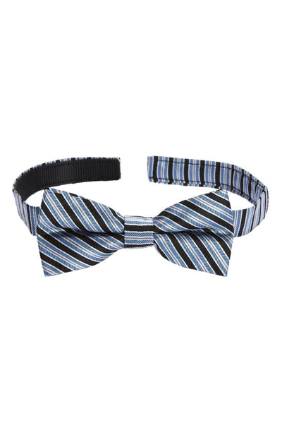 Nordstrom Kids' Ethan Stripe Silk Blend Bow Tie In Blue Forever Ethan Stripe