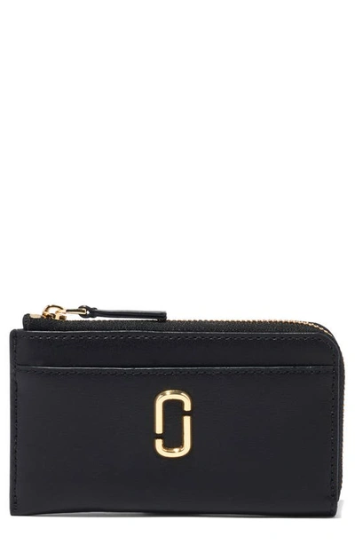 Marc Jacobs The J Marc Top Zip Card Case In Black