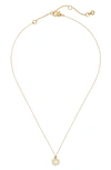 Kate Spade Sunny Crystal Halo Pendant Necklace In Yellow.