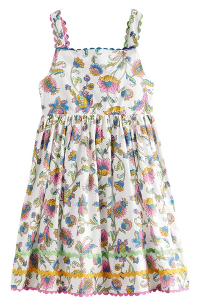 Mini Boden Kids' Bow Back Cotton Dress Plum Blossom Summer Vine Girls Boden  | ModeSens