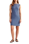 Boden Printed Sleeveless Cotton Jersey Dress In Aegean Blue, Tulip Blush