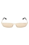 Tom Ford Everett 59mm Square Sunglasses In Shiny Pale Gold / Brown Ivory