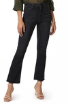 Paige Claudine Raw Hem Flare Jeans In Black Lotus