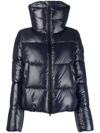 Save The Duck Logo-patch Puffer Jacket In Black