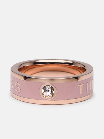 Marc Jacobs (the) The Medallion Ring In Pink Brass Blend In Beige