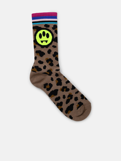 Barrow Logo Cotton Blend Socks In Multi