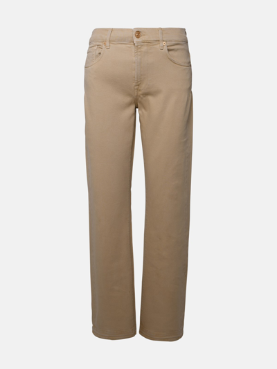 7 For All Mankind Beige Cotton Jeans