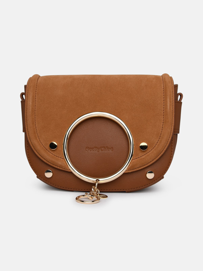 See By Chloé Mara Two-tone Leather Shoulder Strap In Brown