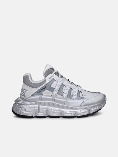 Versace White Leather Blend Sneakers