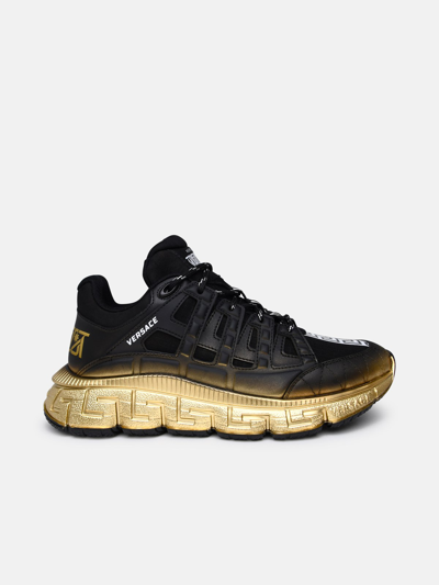 Versace Black Leather Blend Sneakers