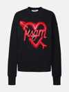 Msgm Logo-print Cotton Sweatshirt In Black