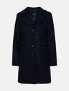 Fay Navy Virgin Wool Blend Coat In Navy