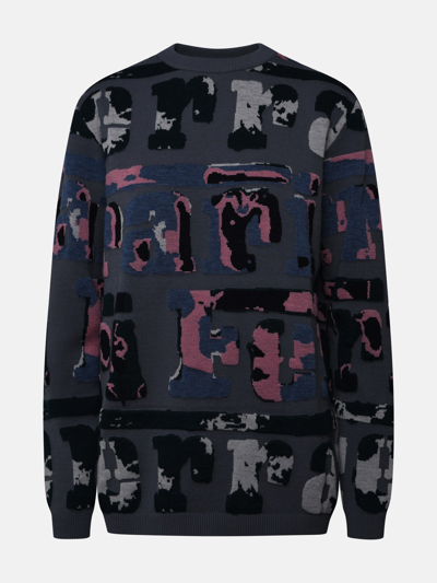 Ferrari Maglia Jacquard Graffiti In Grey