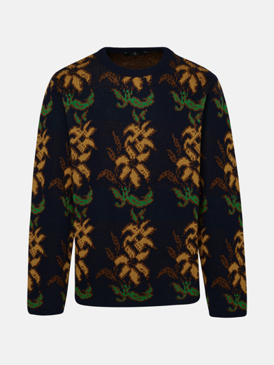 Etro Blue Virgin Wool Sweater