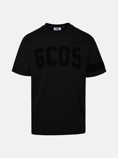 Gcds Black Cotton T-shirt