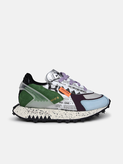 Run Of Multicolor Suede Blend Sneakers In Light Blue