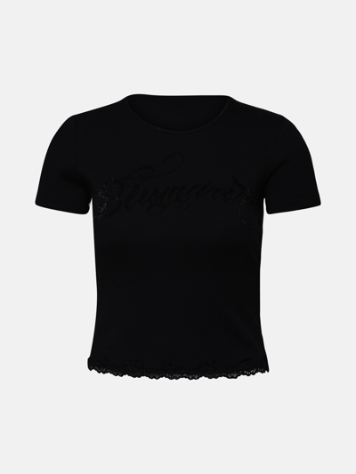 Blumarine Black Cotton T-shirt