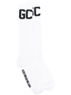 GCDS TWO-TONE SOCKS WITH LOGO PRINT