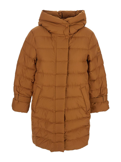 Woolrich Ellis Light Down Hooded Parkas In Orange