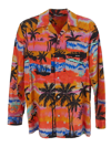 Palm Angels Pshychedelic Palms Shirt In Multicolor