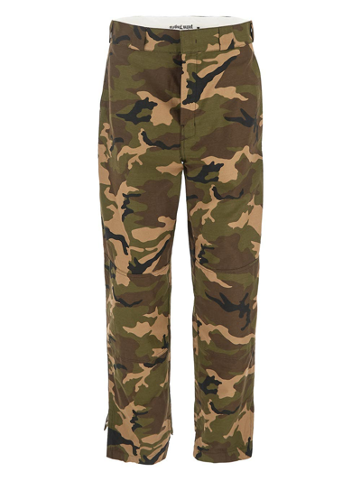 Palm Angels Sartorial Camo Work Pants In Green