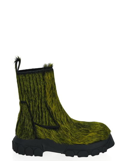 Rick Owens Beatle Bozo Tractor Boot In Green
