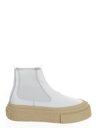 Mm6 Maison Margiela Ankle Boots In Blanco