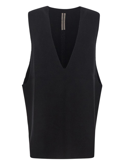 Rick Owens Sleeveless Jersey-knit Jumper In Black