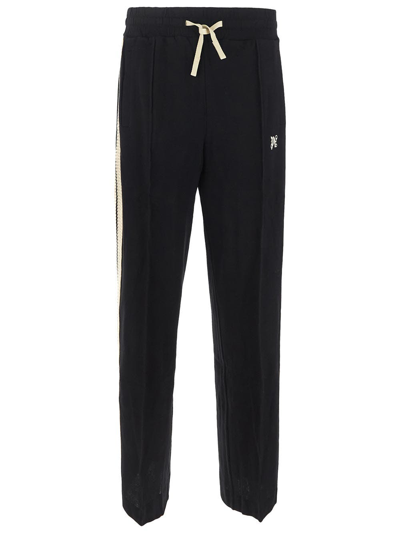 Palm Angels Pa Monogram Embroidered Track Pants In Black