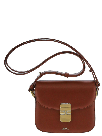 Apc Sac Grace Mini Shoulder Bag In Brown