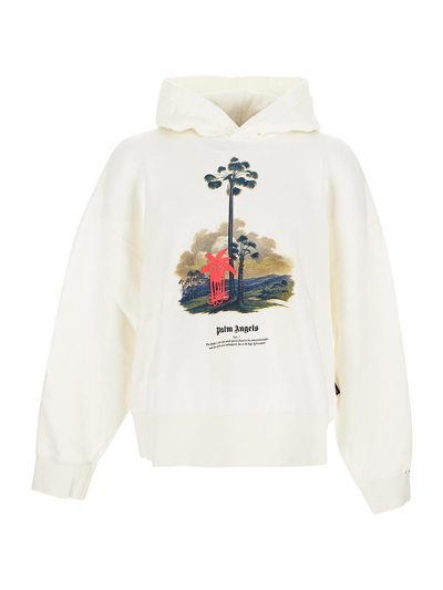 Palm Angels Douby Lost In Amazonia Hoodie In White