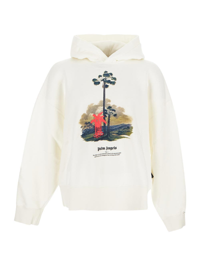 Palm Angels Douby Lost In Amazonia Hoodie In Beige