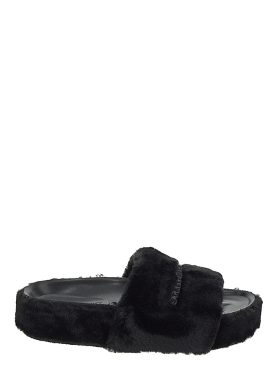 STELLA MCCARTNEY FAUX-FUR SLIDES