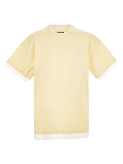 Jil Sander Double Layer T-shirt In Cream