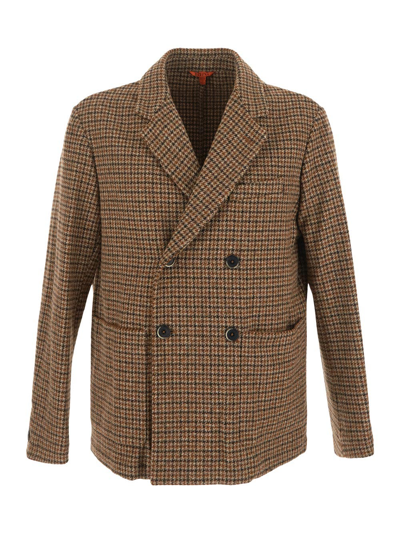 Barena Venezia Wool Check Jacket In Brown