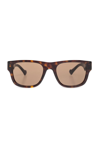 Gucci Eyewear Squared Frame Sunglasses In Brown