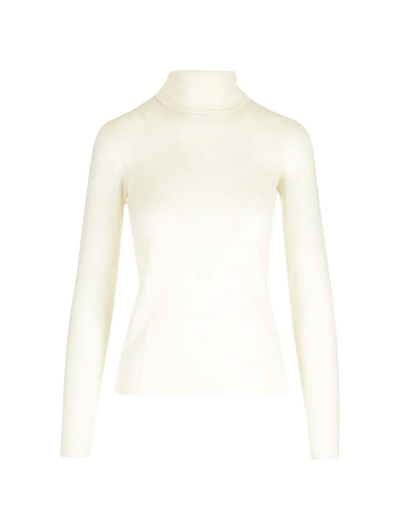 Max Mara Turtleneck Knitted Jumper In White