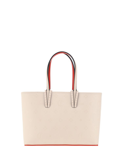 Cabata E/W nano - Tote bag - Calf leather Loubinthesky print - Bianco -  Christian Louboutin