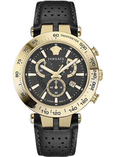 Pre-owned Versace Vejb00422 Bold Chronograph Mens Watch 46mm 5atm