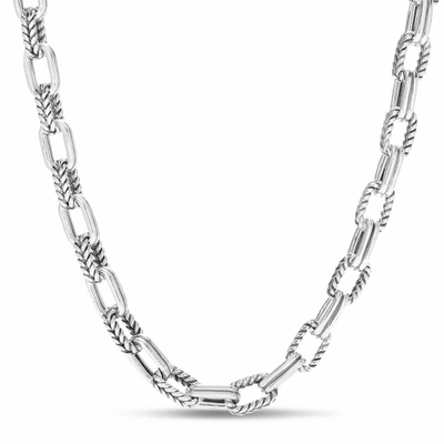 Pre-owned Phillip Gavriel Sterling Silver 18" Mens Italian Cable Link Chain Necklace 7mm