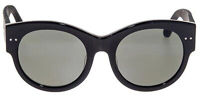 Pre-owned Bottega Veneta Intrecciato Leather Bv0057sk 001 Black Sunglasses