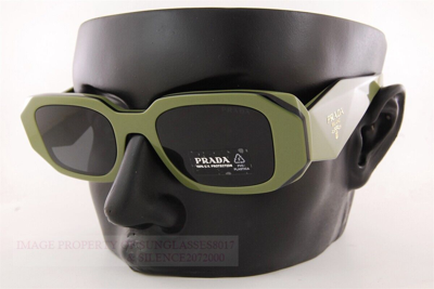 Pre-owned Prada Brand  Sunglasses Pr 17ws 13n 5s0 Sage-black/grey For Women In Gray
