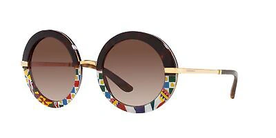 Pre-owned Dolce & Gabbana Dg 4393 Havana Handcart/brown Shaded 52/23/140 Women Sunglasses