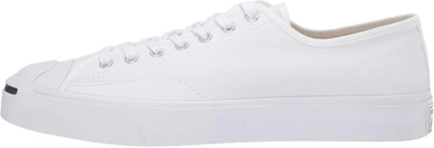 Pre-owned Converse Men's Jack Purcell Gold Standard Canvas Oxfords In White/white/black